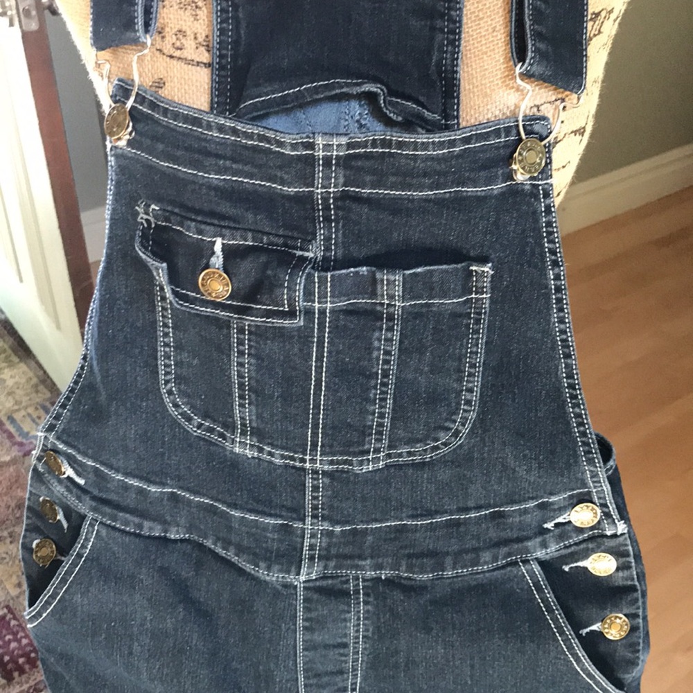 No Label Denim Overalls, Blue XS. In excellent condition. 28.5 inseam.